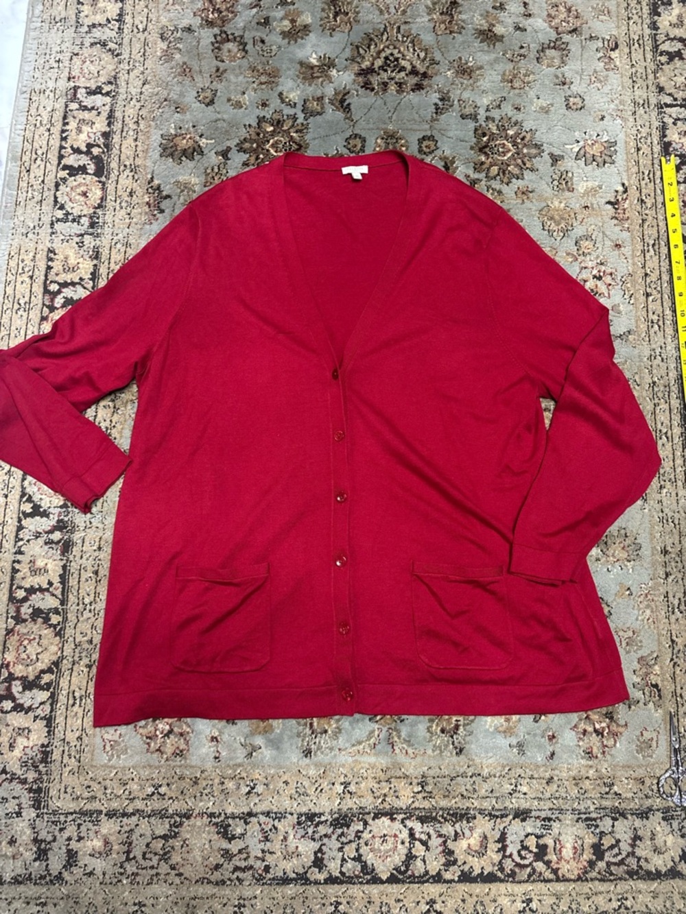 Talbots Raspberry Red Knit Cardigan